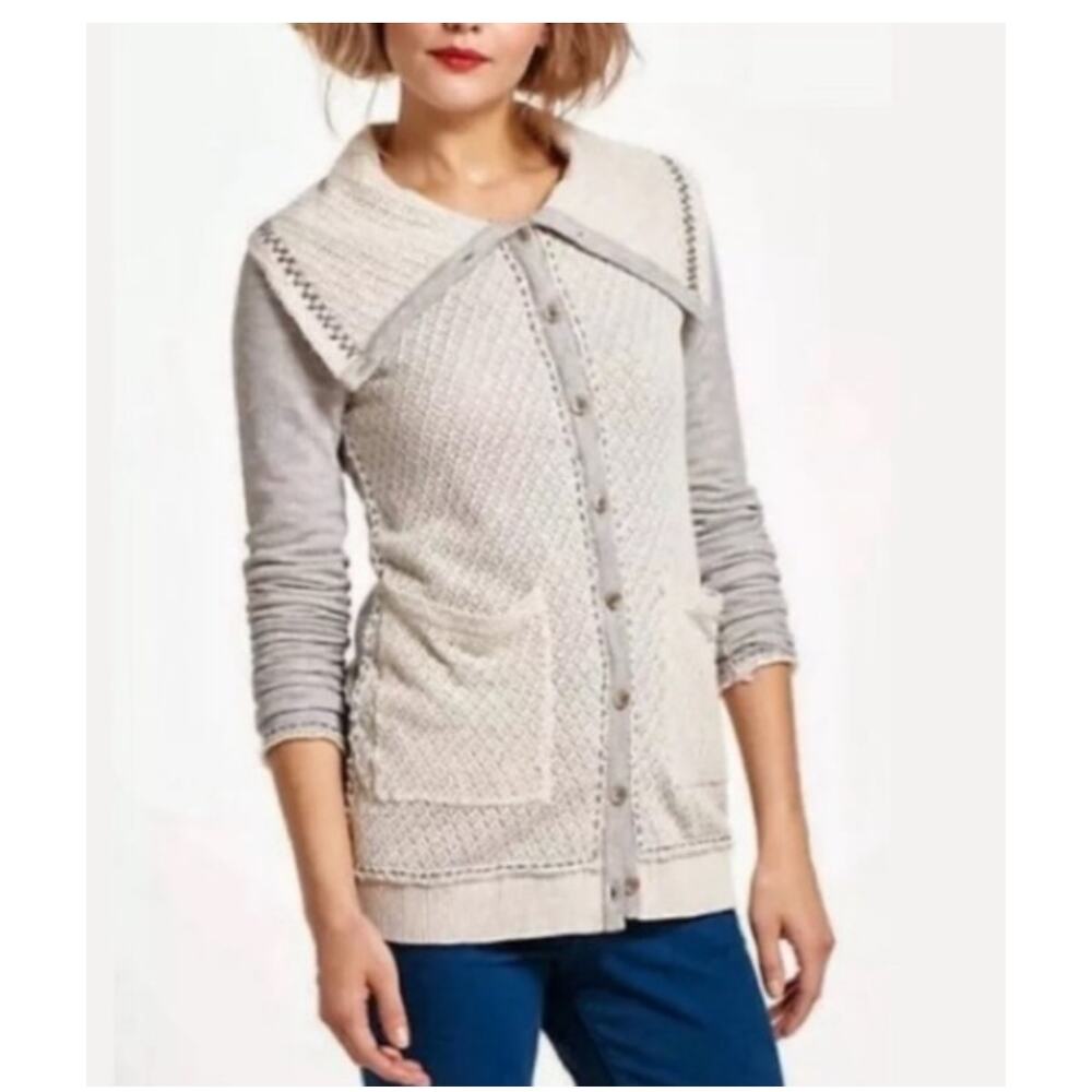 Anthropologie Saturday Sunday Sweatshirt Cardigan Sweater L